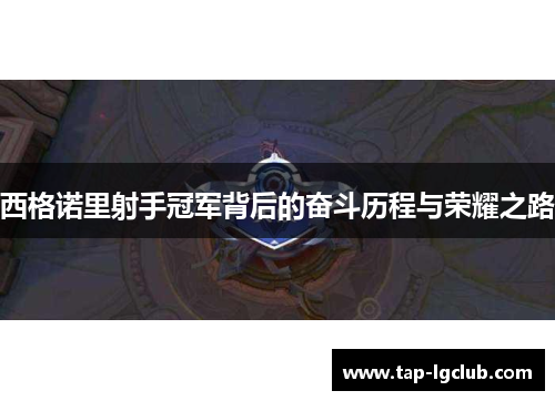 西格诺里射手冠军背后的奋斗历程与荣耀之路